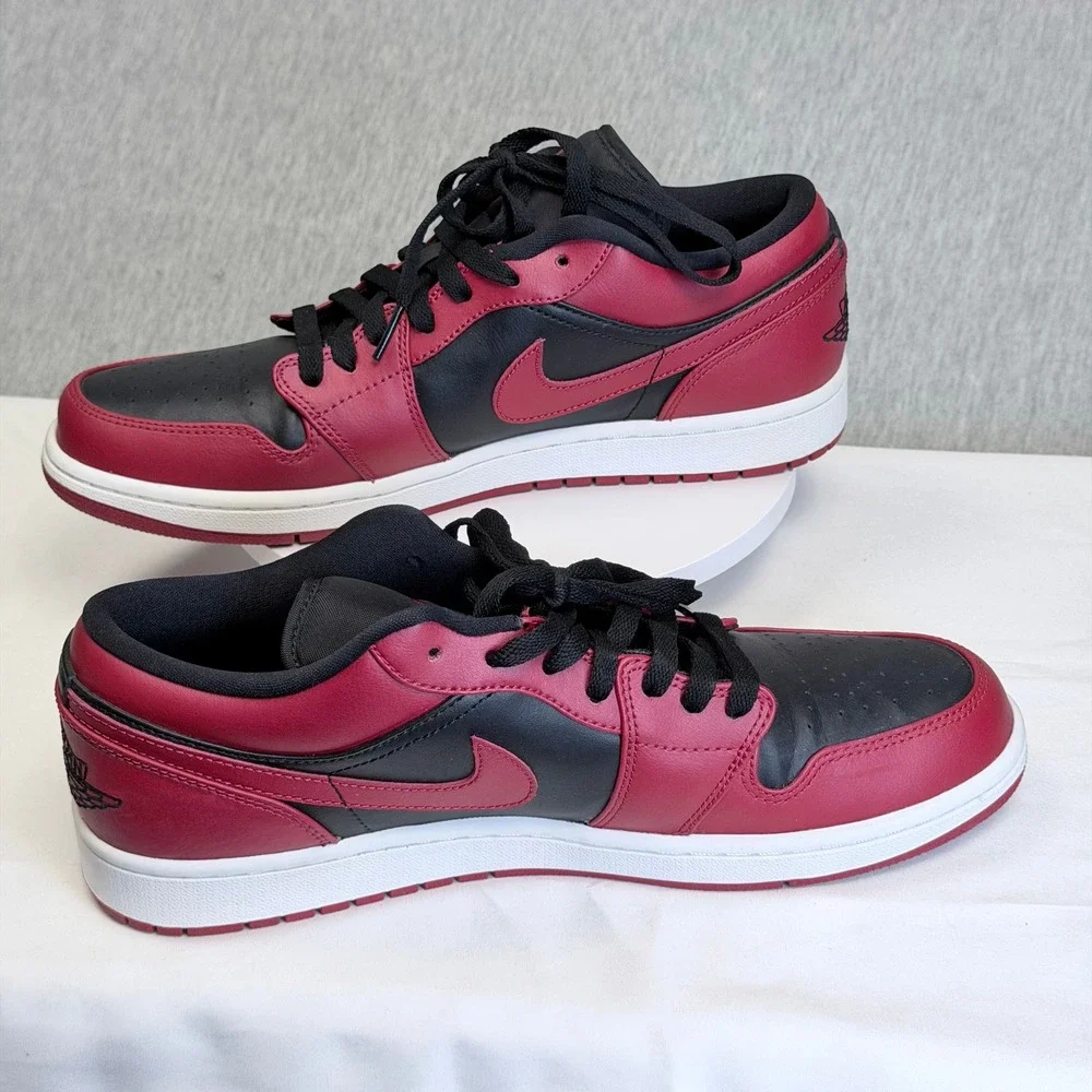 Air Jordan 1 Low Varsity Red Black White Mens Sneakers 553558-606 US 10.5